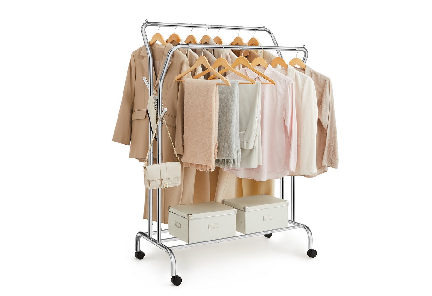 SONGMICS Kleiderständer, Garderobenständer auf Rollen, bis 100 kg belastbar SONGMICS Kleiderständer, Garderobenständer auf Rollen, bis 100 kg belastbar von SONGMICS