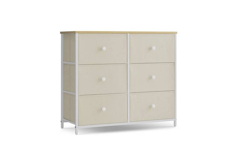 SONGMICS Kommode, Aufbewahrungsschrank mit 6 Stoffschubladen von SONGMICS