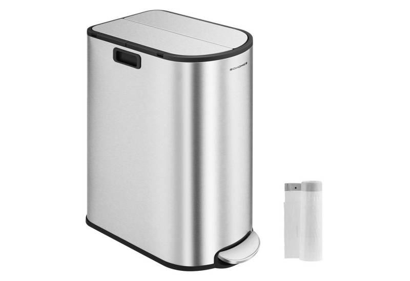 SONGMICS Mülleimer, Küche, Mülltrennsystem 2 Fächer, 30 L und 20 L von SONGMICS