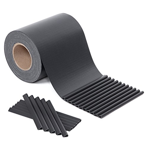 SONGMICS PVC Sichtschutzstreifen Zaunfolie 35 m x 19 cm extra dick Blickdicht mit 25 x Befestigungsclips anthrazit GPJ035H SONGMICS PVC Sichtschutzstreifen Zaunfolie 35 m x 19 cm extra dick Blickdicht mit 25 x Befestigungsclips anthrazit GPJ035H von SONGMICS