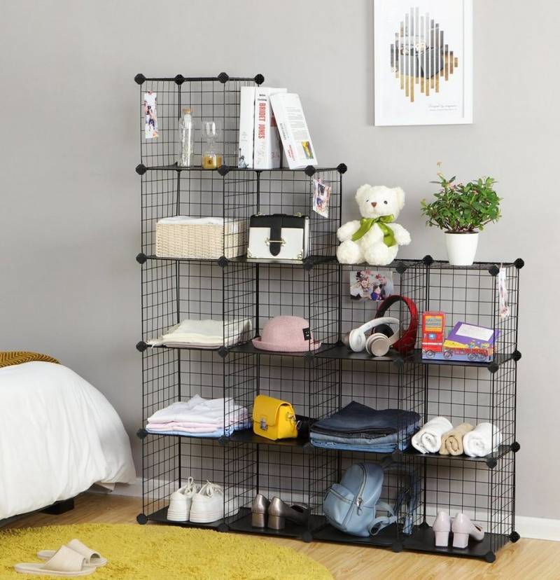 SONGMICS Regalwürfel LPI44H, Steckregal, Schuhregal, Regalsystem mit 16 Würfel SONGMICS Regalwürfel LPI44H, Steckregal, Schuhregal, Regalsystem mit 16 Würfel von SONGMICS