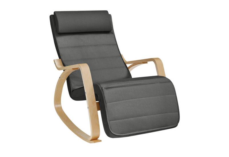 SONGMICS Relaxsessel, Schaukelsessel, Relaxstuhl, verstellbare Fußstütze von SONGMICS