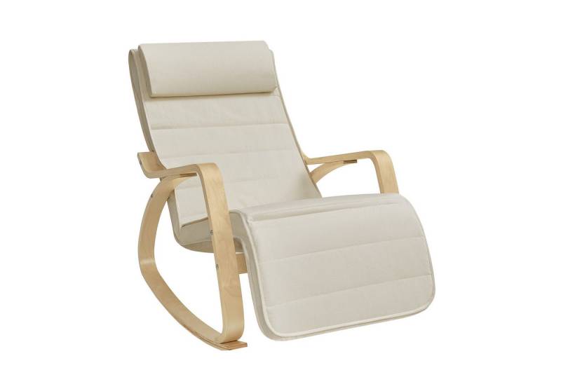 SONGMICS Relaxsessel, Schaukelsessel, Relaxstuhl, verstellbare Fußstütze von SONGMICS