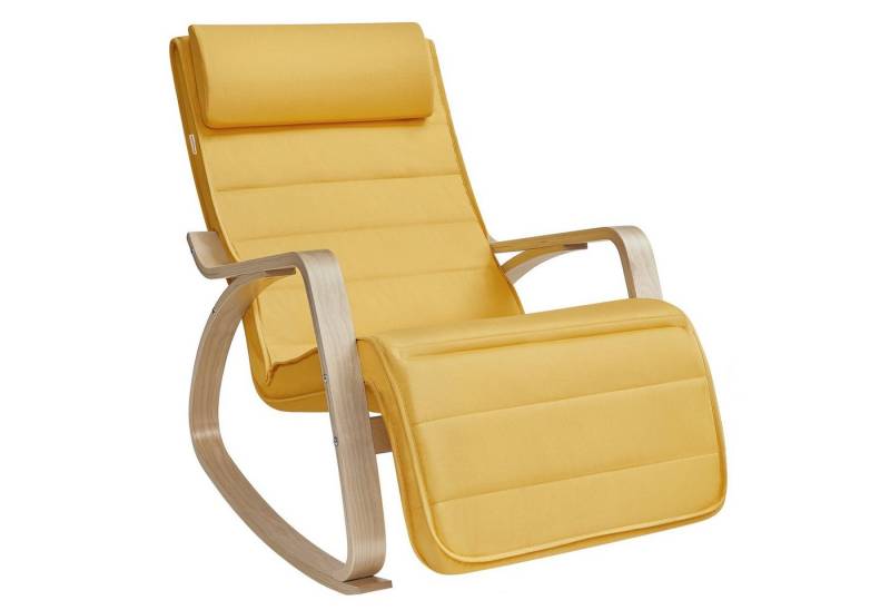 SONGMICS Schaukelsessel, Relaxsessel, Relaxstuhl, verstellbare Fußstütze von SONGMICS