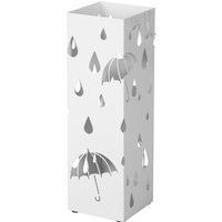 SONGMICS Schirmständer mit Wasserauffangschale Haken 15,5 x 15,5 x 49 cm von SONGMICS
