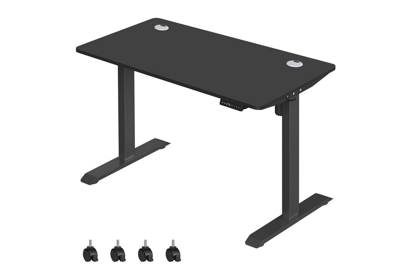 SONGMICS Schreibtisch höhenverstellbar 120/140cm, Bürotisch elektrisch USB von SONGMICS