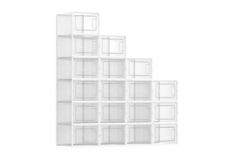 SONGMICS Schuhbox Schuhbox (18 St), faltbar, bis Größe 44 oder 46 von SONGMICS