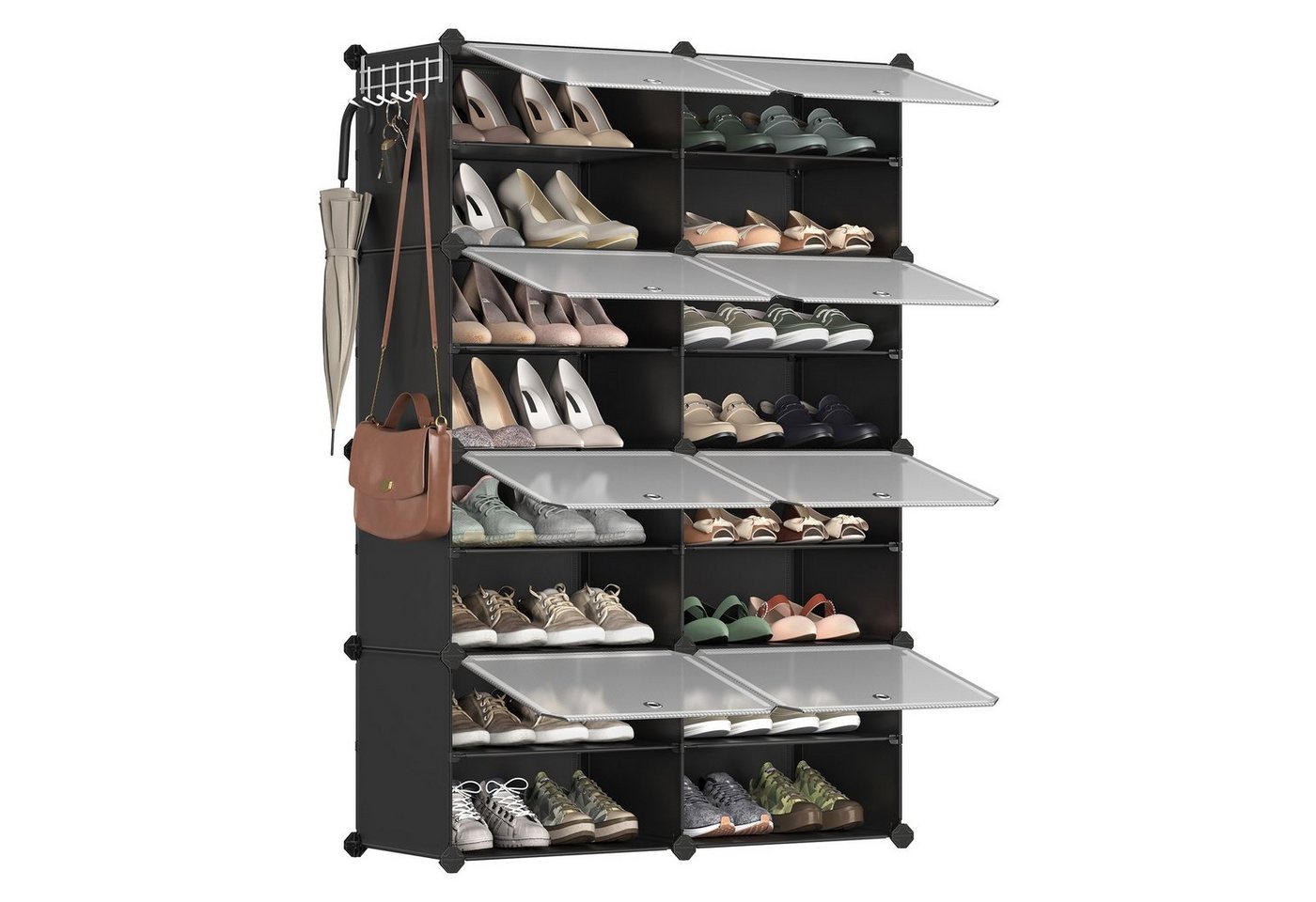 SONGMICS Schuhregal Schuhschrank, Schuhregal mit 8 Fächern, Schuhschrank von SONGMICS