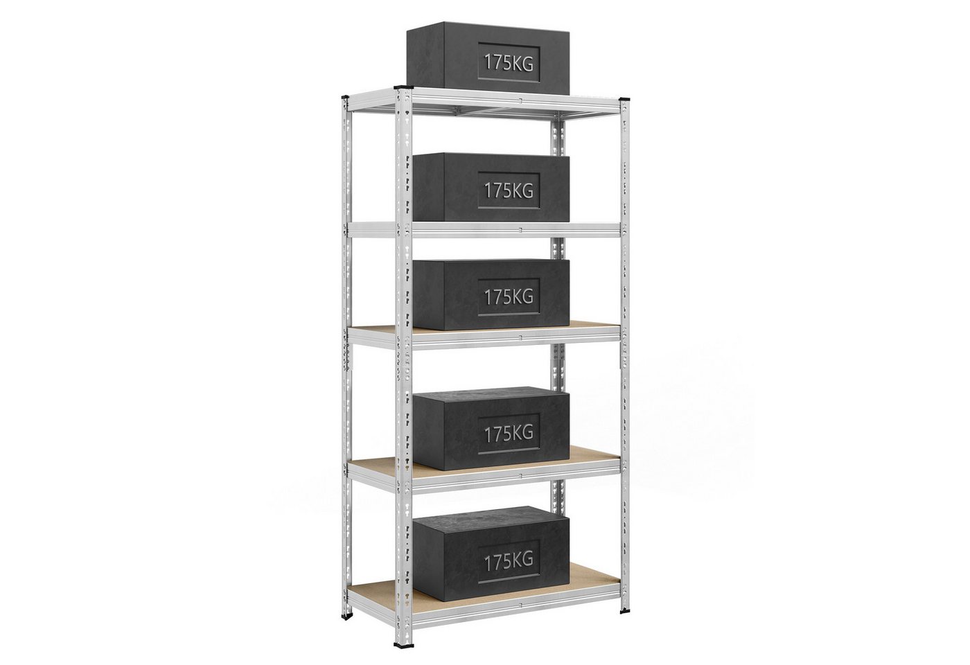 SONGMICS Schwerlastregal, 1-tlg., bis 875 kg belastbar, 50 x 100 x 200 cm, mit verstellbaren Ablagen SONGMICS Schwerlastregal, 1-tlg., bis 875 kg belastbar, 50 x 100 x 200 cm, mit verstellbaren Ablagen von SONGMICS
