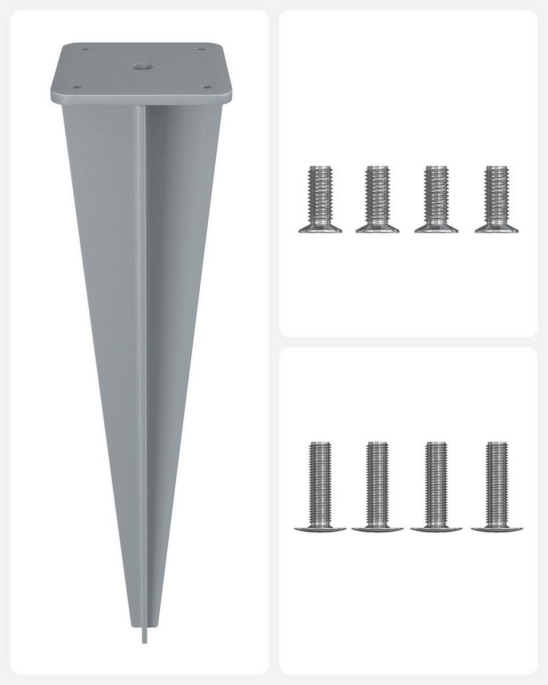 SONGMICS Seitenmarkise Zubehör Bodenanker für Standpfosten Seitenmarkisen von SONGMICS