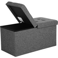 Sitzbank mit Stauraum, 80 L, 76 x 38 x 38 cm von SONGMICS
