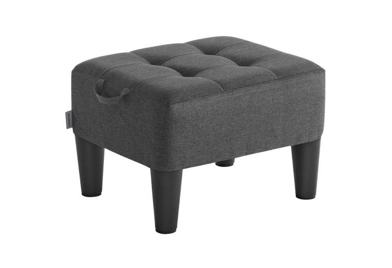 SONGMICS Sitzhocker, Fußhocker, Leinenimitat, Hocker, dicke Polsterung, bis 150kg belastbar von SONGMICS