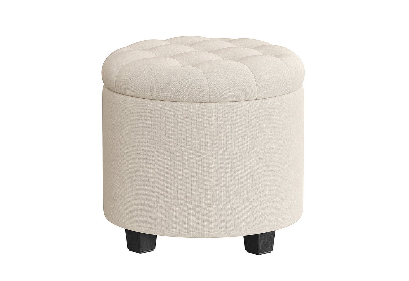 SONGMICS Sitzhocker, Fußhocker mit Stauraum, Schminkhocker mit Beinen von SONGMICS