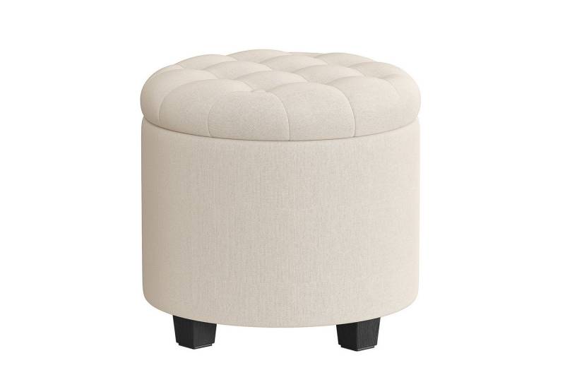 SONGMICS Sitzhocker, Fußhocker mit Stauraum, Schminkhocker mit Beinen von SONGMICS