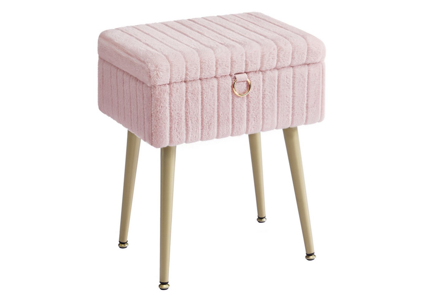 SONGMICS Sitzhocker, Schminktisch-Stuhl, Hocker mit Stauraum, Schminkhocker, Fußhocker von SONGMICS