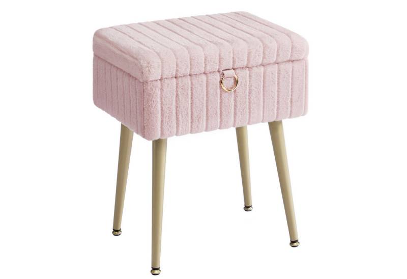 SONGMICS Sitzhocker, Schminktisch-Stuhl, Hocker mit Stauraum, Schminkhocker, Fußhocker von SONGMICS