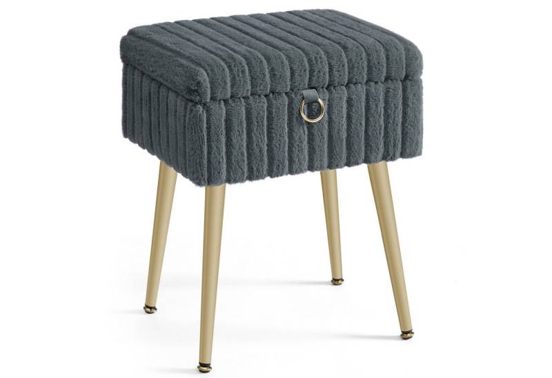 SONGMICS Sitzhocker, Schminktisch-Stuhl, Hocker mit Stauraum, Schminkhocker, Fußhocker von SONGMICS