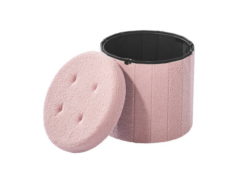 SONGMICS Sitzhocker, mit Stauraum, faltbar, Fleece, Wohnzimmer von SONGMICS