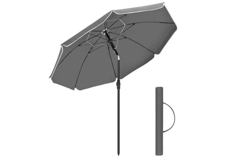 SONGMICS Sonnenschirm, ∅160cm,UPF 50+,mit Tragetasche,ohne Ständer von SONGMICS