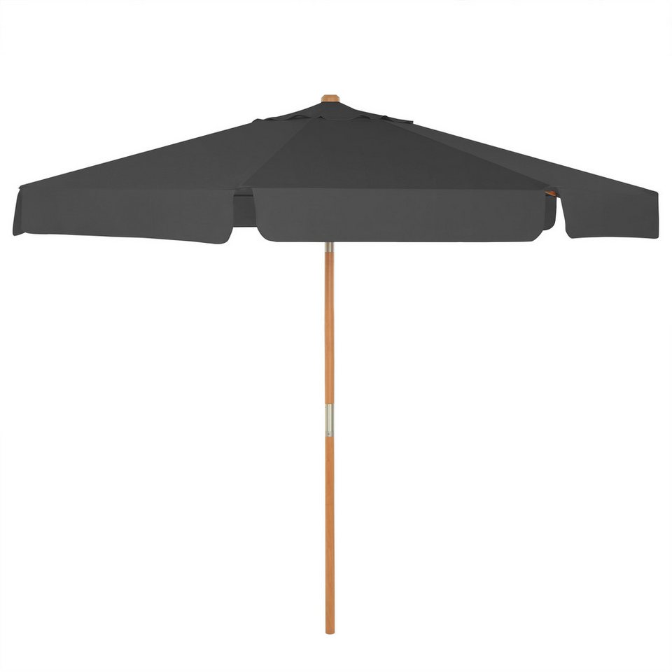 SONGMICS Sonnenschirm, 300 cm, Schirmmast und Schirmrippen aus Holz von SONGMICS