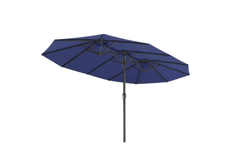 SONGMICS Sonnenschirm, 460 x 270 cm,UPF 50+,mit Kurbel,ohne Ständer von SONGMICS