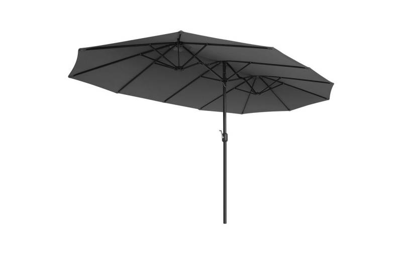 SONGMICS Sonnenschirm, 460 x 270 cm,UPF 50+,mit Kurbel,ohne Ständer von SONGMICS