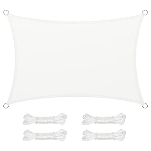 SONGMICS Sonnensegel 2x3m Wasserdicht mit 665mm Wassersäule Sonnenschutz aus reißfestem Polyester UV-Schutz 93% für Terrasse Garten Balkon Rechteck Seile von SONGMICS