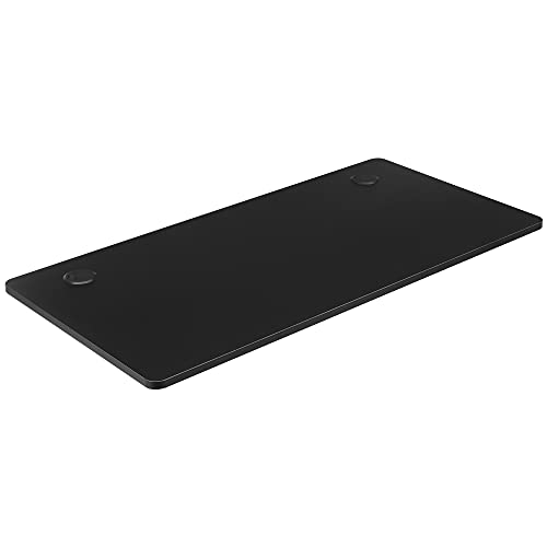 SONGMICS Tischplatte für elektrischen Schreibtisch, Schreibtischplatte mit glatten Kanten, MDF, 60 x 120 x 1,8 cm, schwarz LDB001B02 von SONGMICS