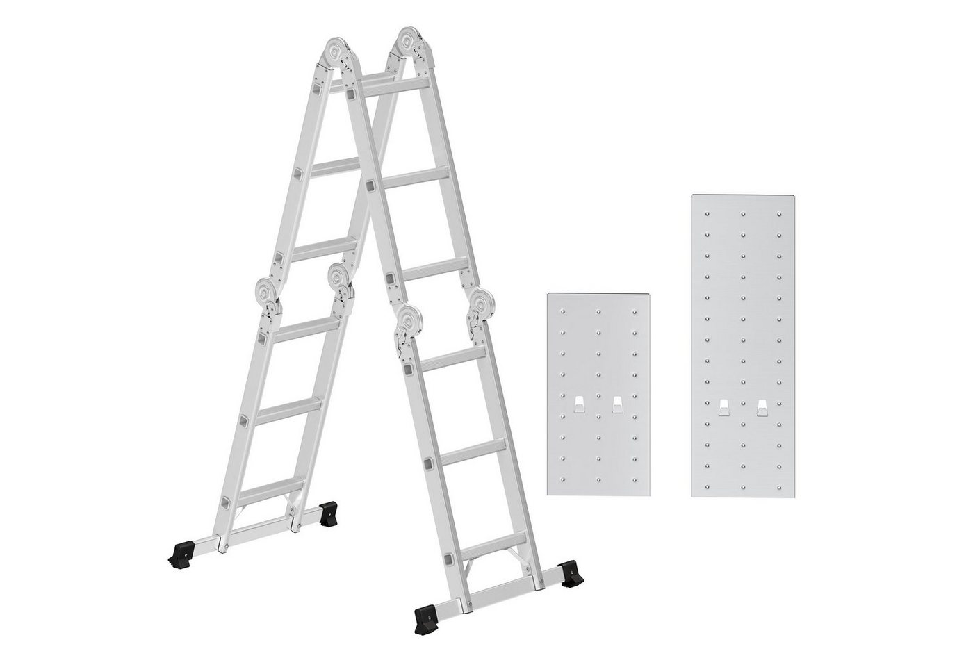 SONGMICS Vielzweckleiter GLT36M, Mehrzweckleiter, Trittleiter, Aluleiter, Haushaltsleiter, bis 150 kg von SONGMICS