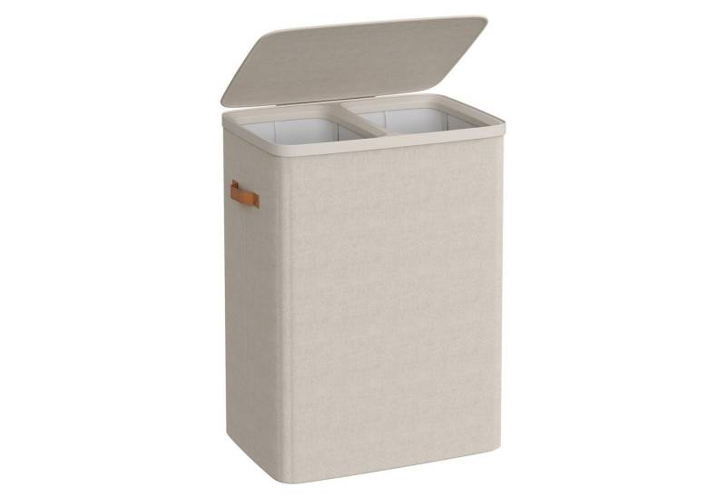 SONGMICS Wäschekorb, 170 L Wäschesammler 2 Fächer, Wäschesortiererl von SONGMICS
