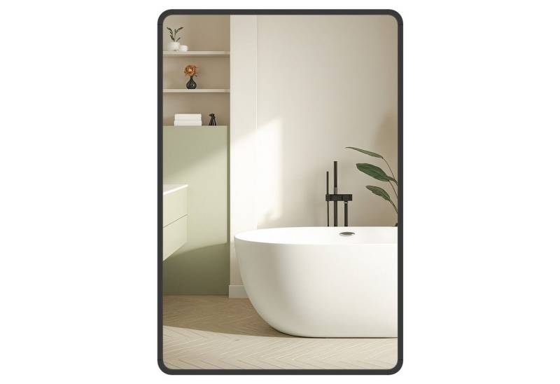 SONGMICS Wandspiegel, rechteckiger Spiegel, Aluminiumrahmen, 91 x 61 cm, Sicherheitsfolie SONGMICS Wandspiegel, rechteckiger Spiegel, Aluminiumrahmen, 91 x 61 cm, Sicherheitsfolie von SONGMICS