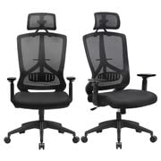 SONGMICS ergonomischer Bürostuhl mit Lendenwirbelstütze, 2er Set, Schreibtischstuhl, Drehstuhl, Computerstuhl, Verstellbare Kopfstütze und Armlehnen, Schwarz OBN53BK-2 SONGMICS ergonomischer Bürostuhl mit Lendenwirbelstütze, 2er Set, Schreibtischstuhl, Drehstuhl, Computerstuhl, Verstellbare Kopfstütze und Armlehnen, Schwarz OBN53BK-2 von SONGMICS