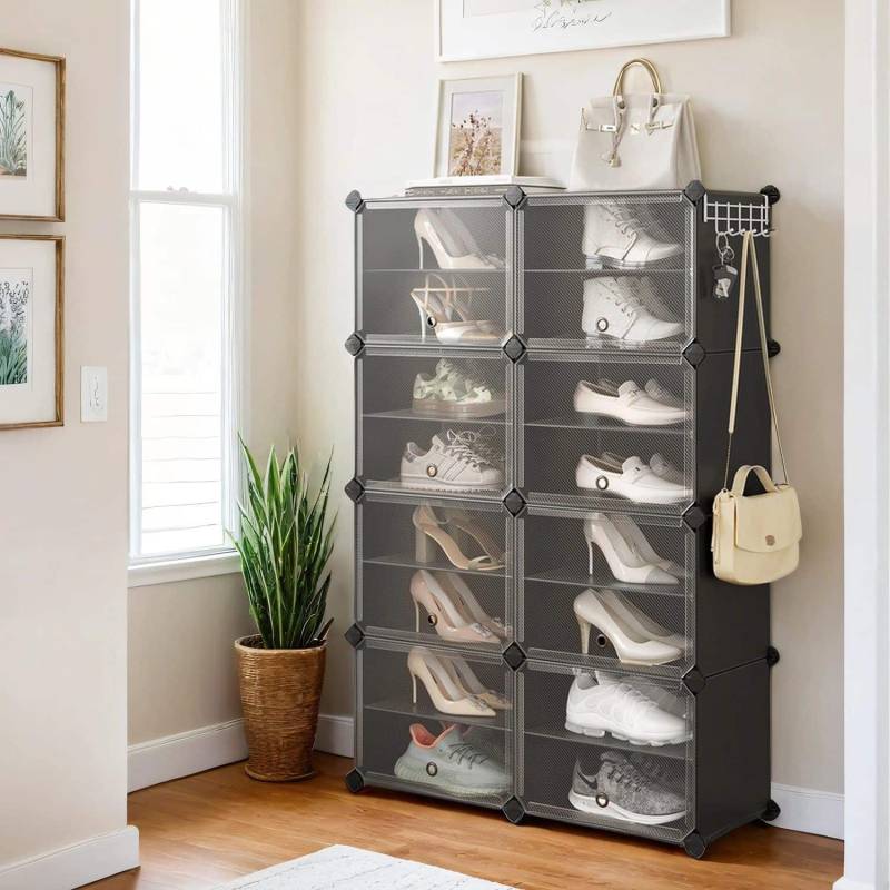 Schuhregal, Schuhschrank mit 8 Fächern von SONGMICS