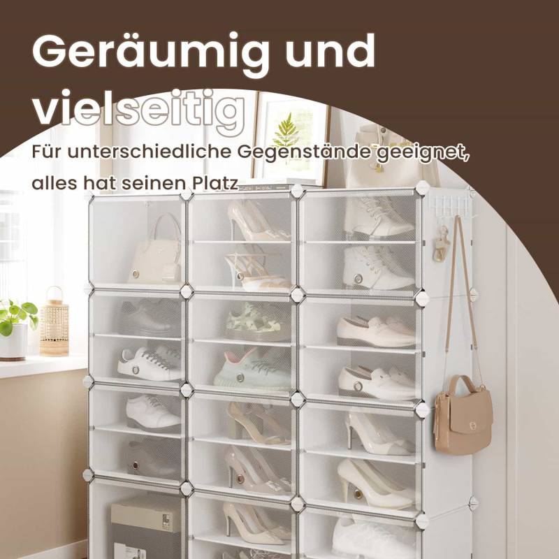 Schuhregal mit 12 Fächern, Schuhschrank, 30 x 40 x 30 cm pro Fach von SONGMICS