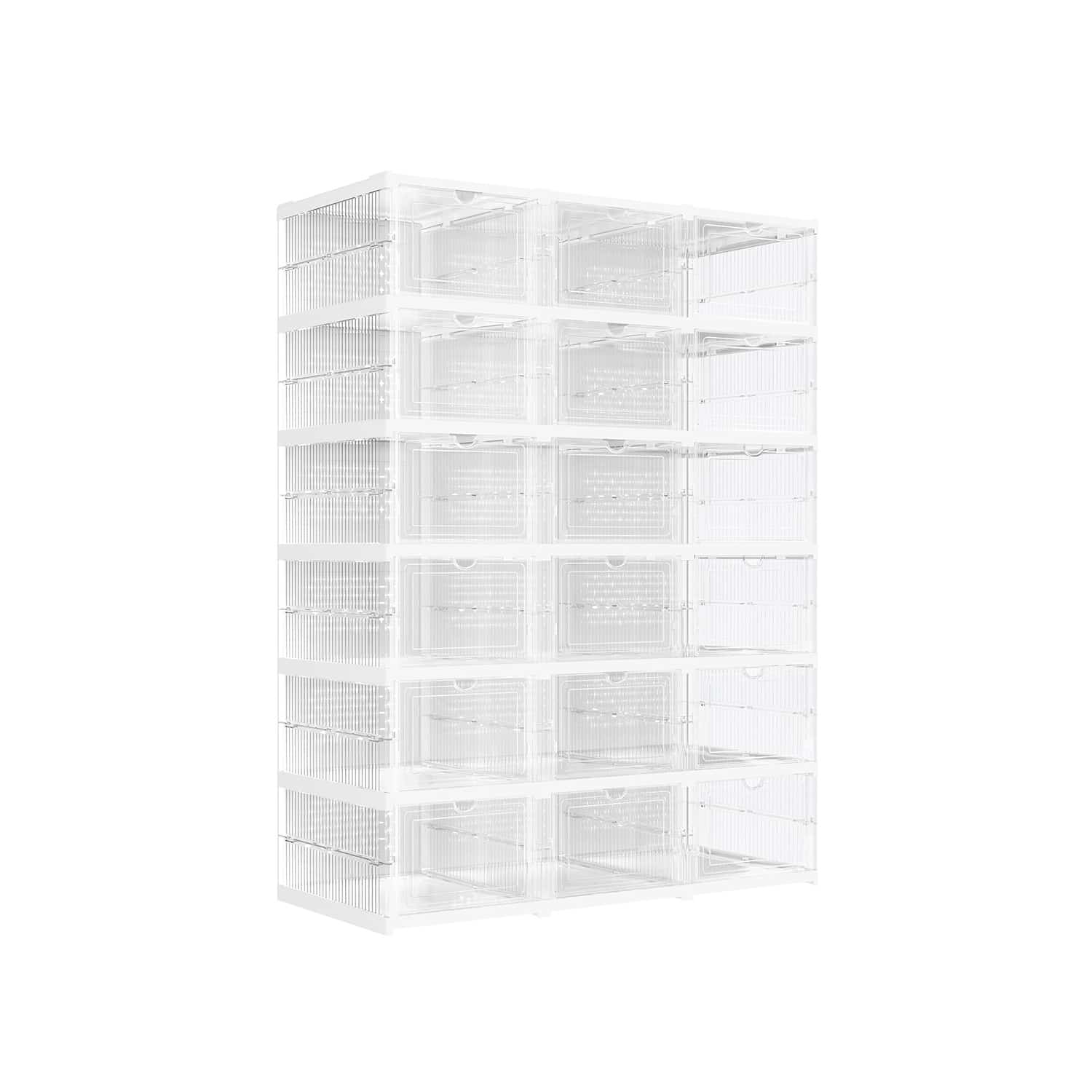 Schuhschrank 3er Set mit 18 Schuhboxen 1-Min-Montage Schuhschrank 3er Set mit 18 Schuhboxen 1-Min-Montage von SONGMICS