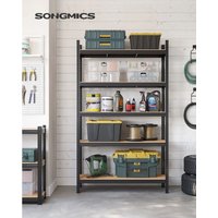 Songmics - Schwerlastregal, Lagerregal, Kellerregal, 200 x 120 x 60 cm, bis 875 kg belastbar, 5 verstellbare Ablagen, Metallregal, Steckregal, von SONGMICS