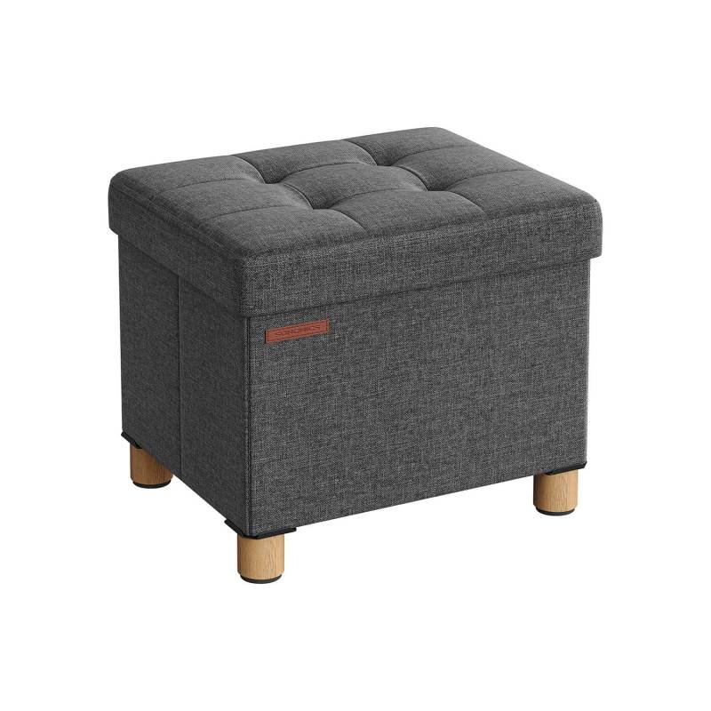 Sitzbank klappbar 32 x 40 x 33,5 cm mit Stauraum dunkelgrau von SONGMICS