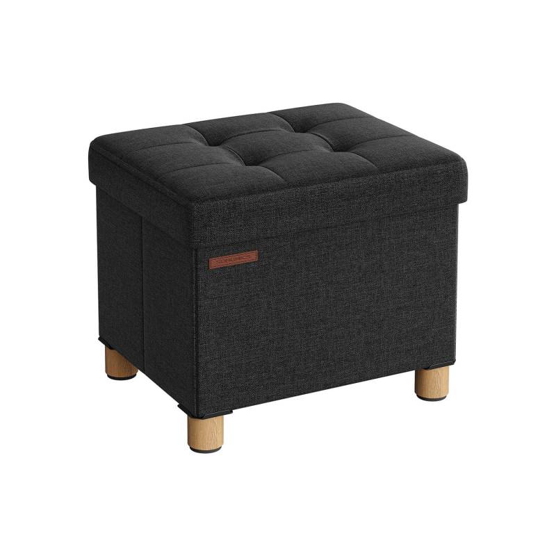 Sitzbank klappbar 32 x 40 x 33,5 cm mit Stauraum schwarz von SONGMICS