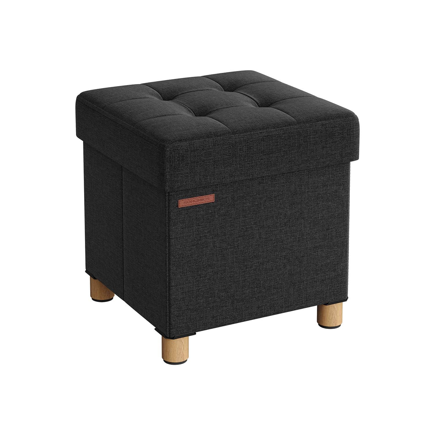 Sitzbank klappbar 38 x 38 x 40 cm mit Stauraum schwarz Sitzbank klappbar 38 x 38 x 40 cm mit Stauraum schwarz von SONGMICS
