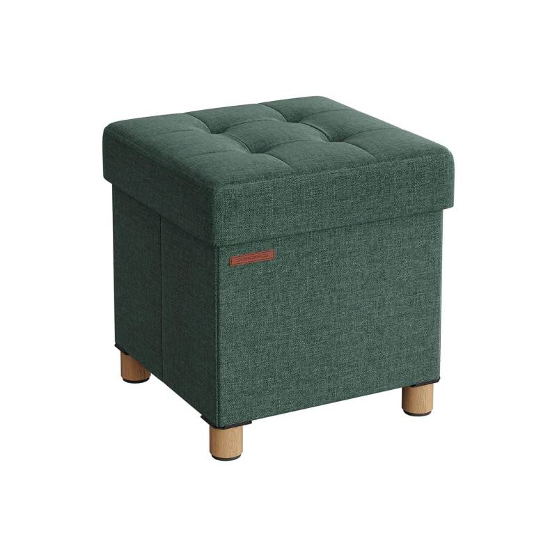 Sitzbank klappbar 38 x 38 x 40 cm mit Stauraum vintagegrün von SONGMICS