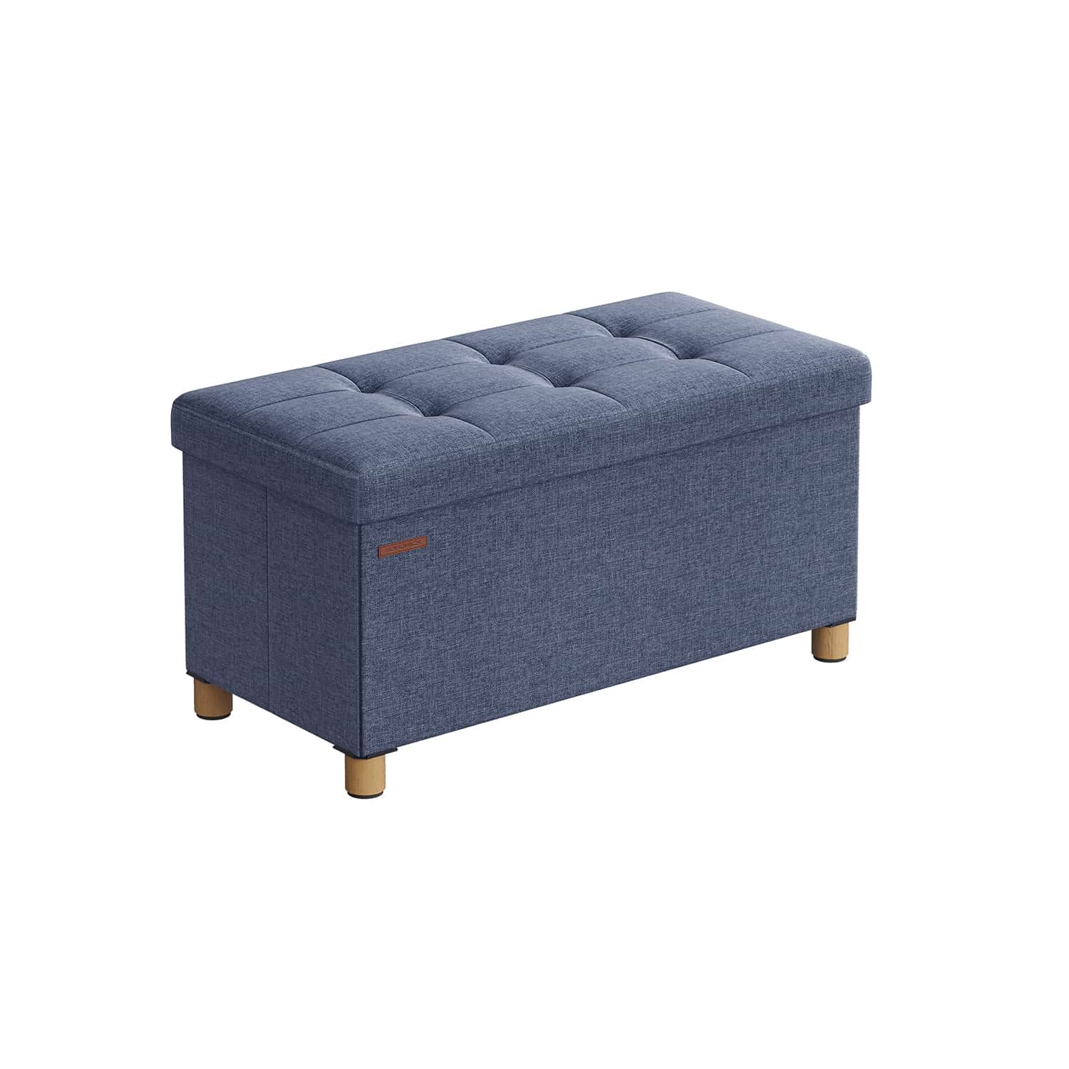 Sitzbank klappbar 38 x 76 x 40 cm mit Stauraum helldenimblau von SONGMICS