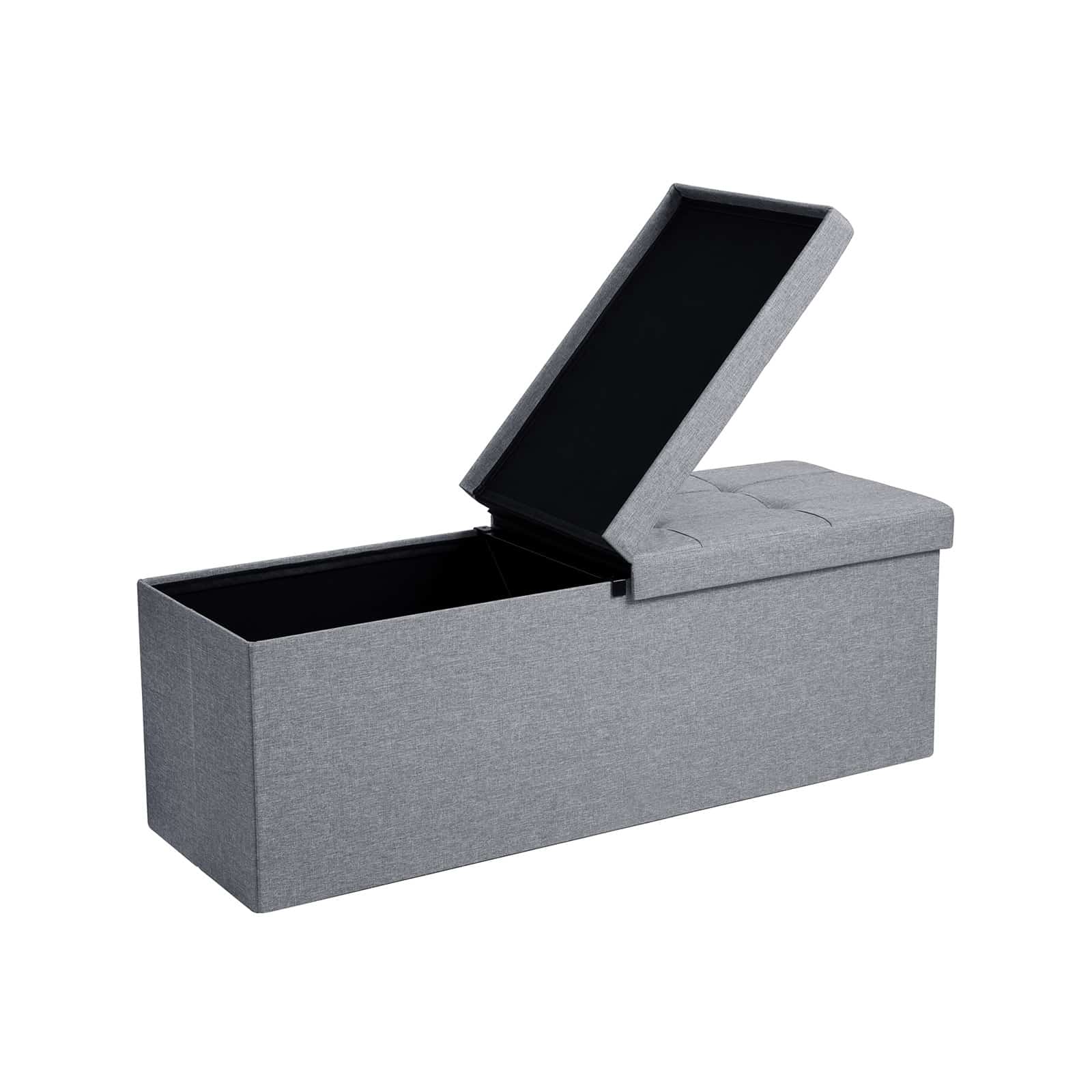 Sitzbank mit Klappdeckel 110 cm Hellgrau Sitzbank mit Klappdeckel 110 cm Hellgrau von SONGMICS