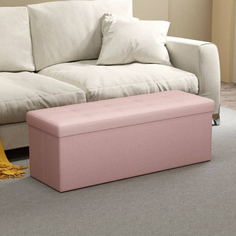 Sitzbank mit Stauraum, 38 x 110 x 38 cm, Sitztruhe von SONGMICS