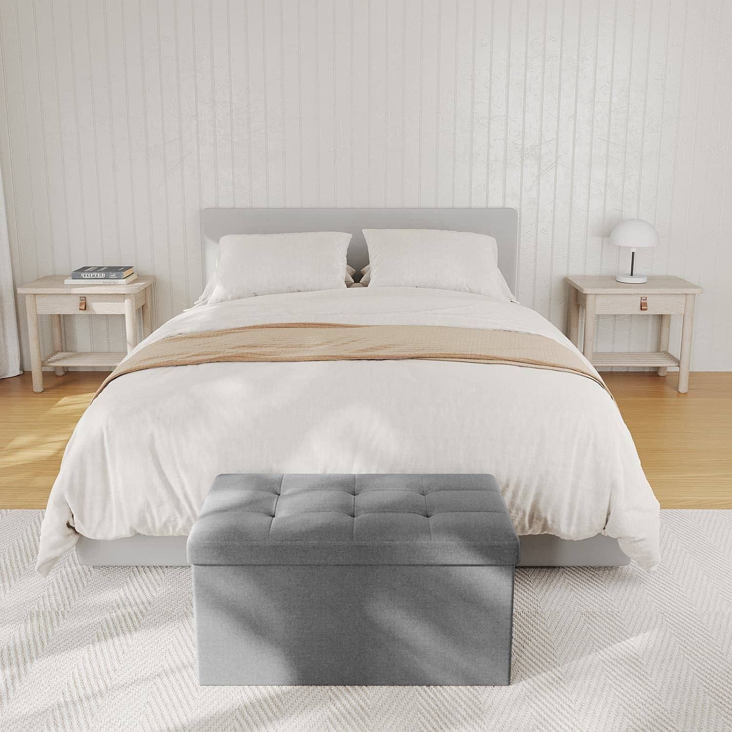 Sitzbank mit Stauraum, 38 x 76 x 38 cm, Sitztruhe von SONGMICS