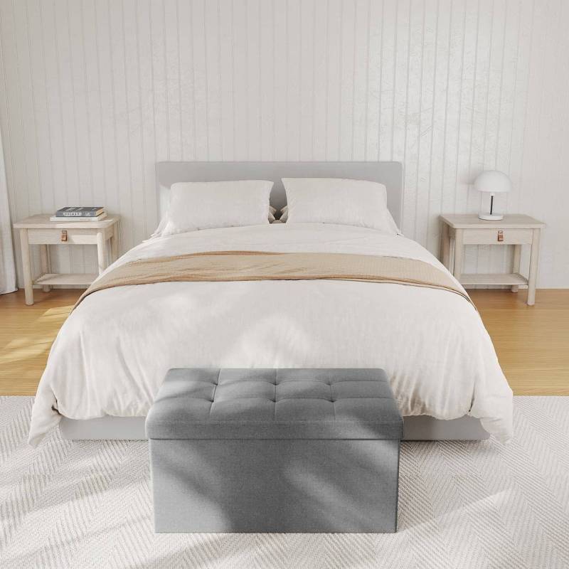 Sitzbank mit Stauraum, 38 x 76 x 38 cm, Sitztruhe von SONGMICS
