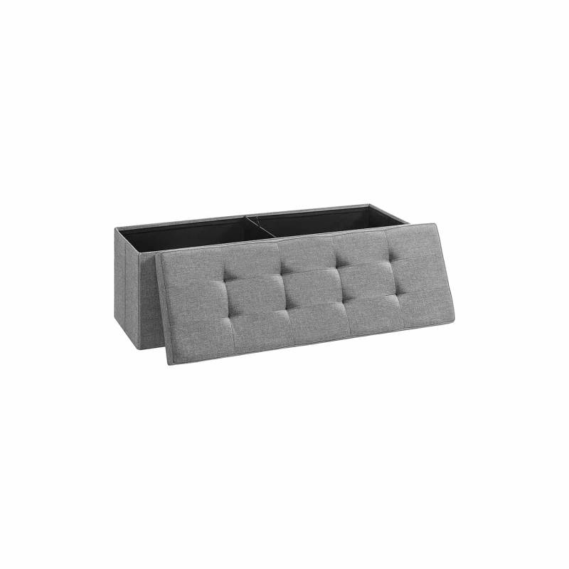 Sitzbank mit Stauraum 110 cm Hellgrau von SONGMICS