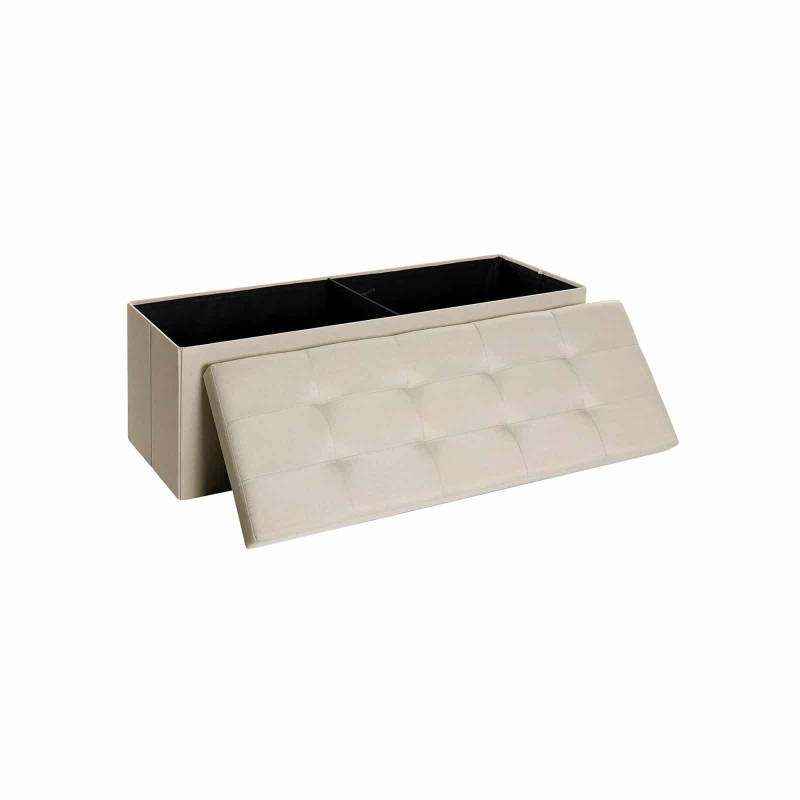 Sitzbank mit Stauraum Beige von SONGMICS