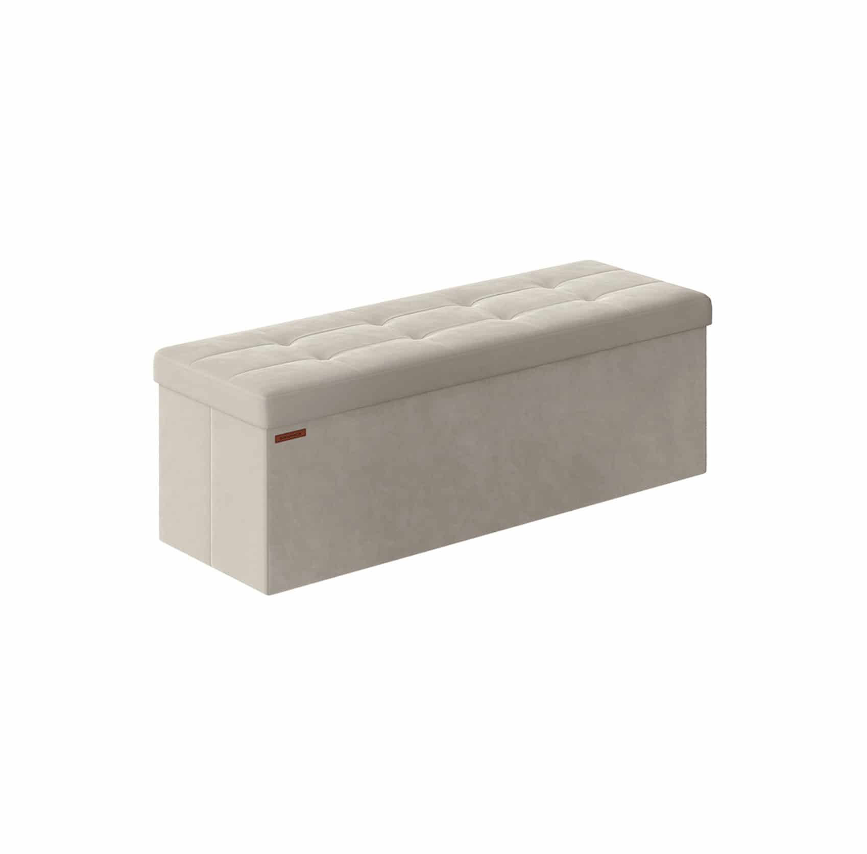Sitzbank mit Stauraum aus Samt 38 x 110 x 38 cm Sitzbank mit Stauraum aus Samt 38 x 110 x 38 cm von SONGMICS