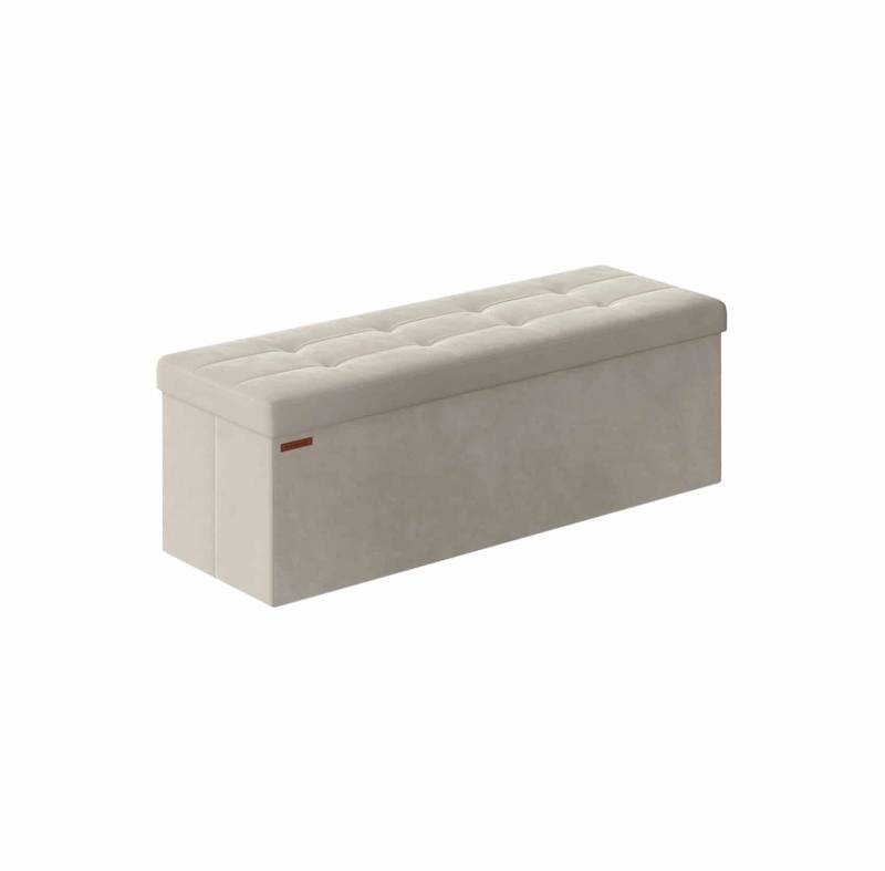 Sitzbank mit Stauraum aus Samt 38 x 110 x 38 cm von SONGMICS