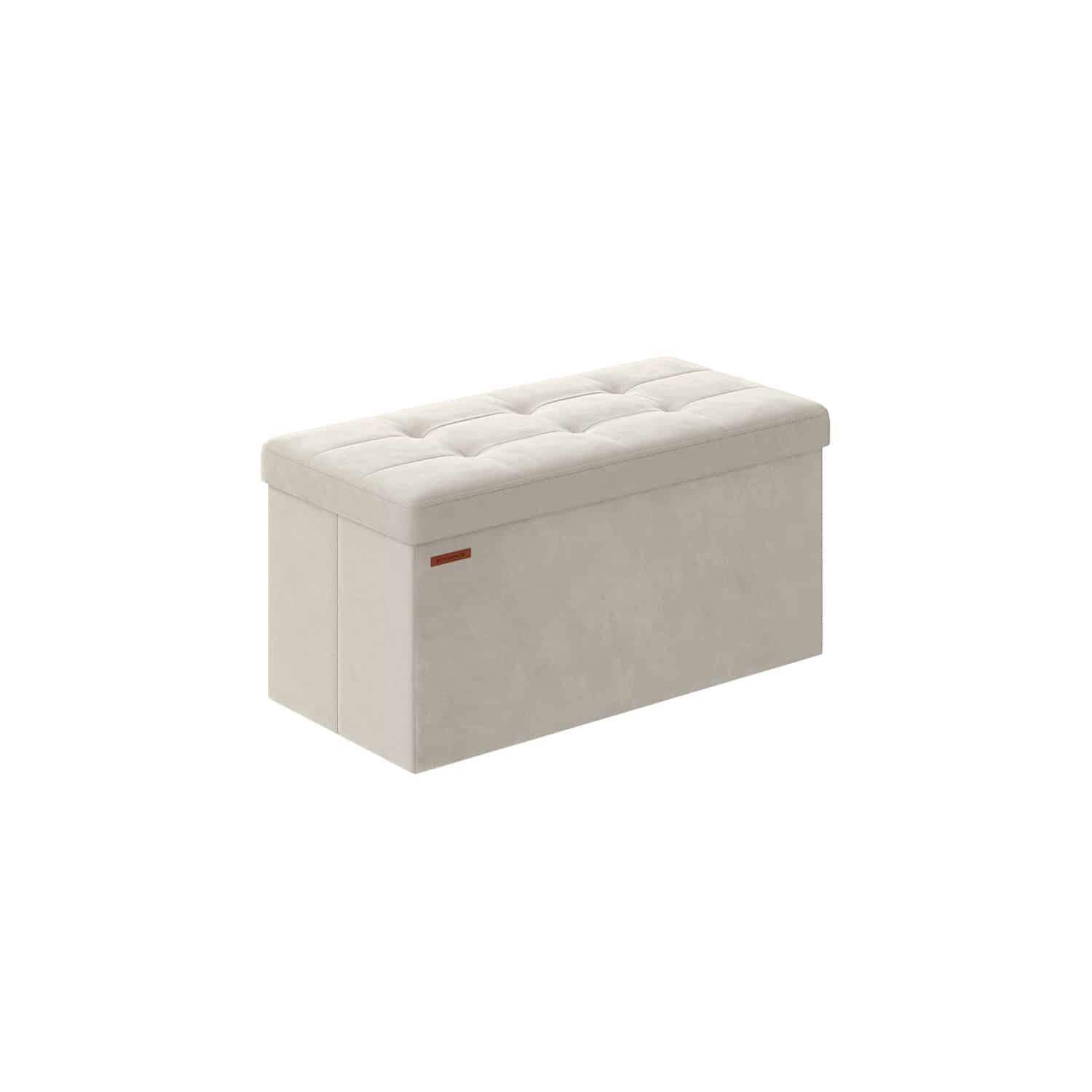Sitzbank mit Stauraum aus Samt 38 x 76 x 38 cm von SONGMICS
